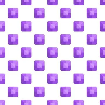 Square cut purple gem repeating pattern seamless background Stock Illustration