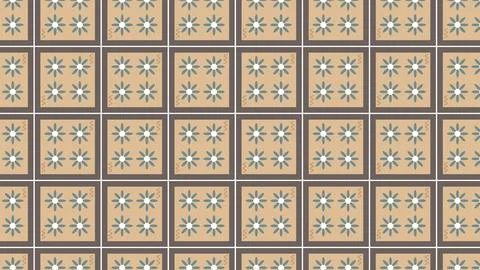 Square daisy tile background Stock Illustration