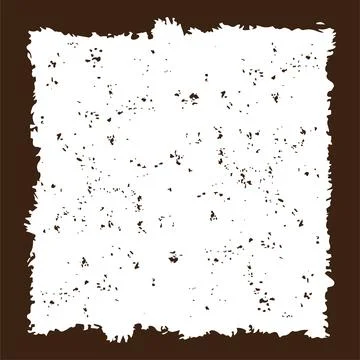Square Dark Brown Rustic Rough Torn Paper Frame Background Vintage Retro St.. Stock Illustration