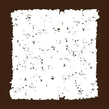 Square Dark Brown Rustic Rough Torn Paper Frame Background Vintage Retro St.. Stock Illustration