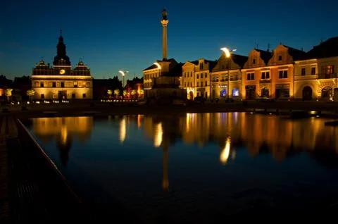 Square in the dark Stock Photos