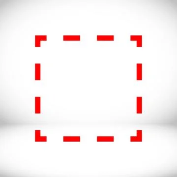 Square dashed line icon stock vector illustration flat design イラスト素材