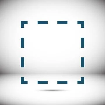 Square dashed line icon stock vector illustration flat design イラスト素材
