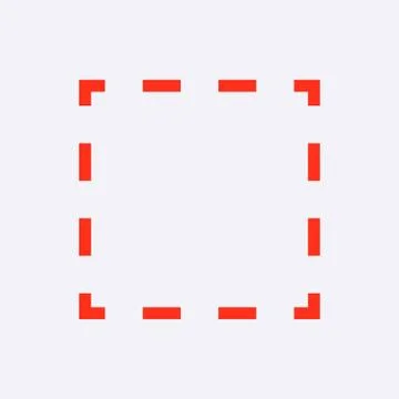 Square dashed line icon stock vector illustration flat design 스톡 일러스트