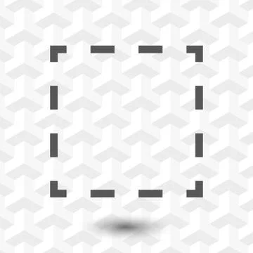 Square dashed line icon stock vector illustration flat design イラスト素材