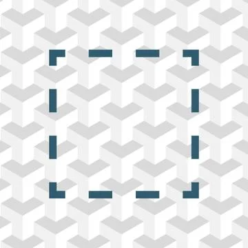 Square dashed line icon stock vector illustration flat design Stock Illustration