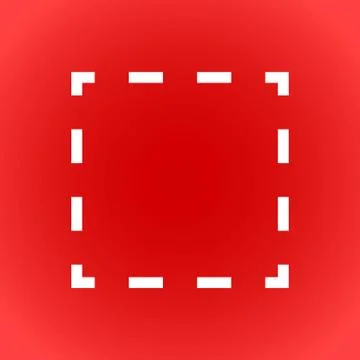 Square dashed line icon stock vector illustration flat design イラスト素材
