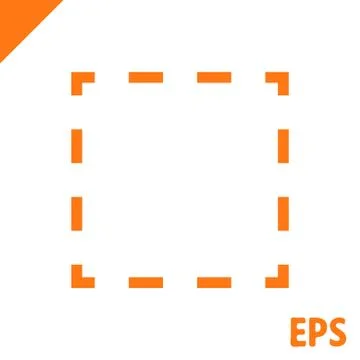 Square dashed line icon stock vector illustration flat design Stock Illustration