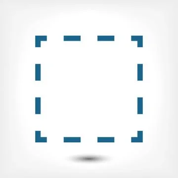 Square dashed line icon stock vector illustration flat design イラスト素材