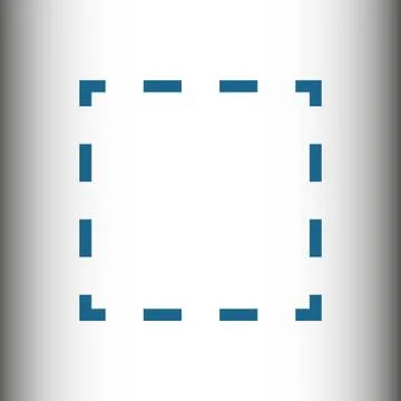 Square dashed line icon stock vector illustration flat design Stock Illustration