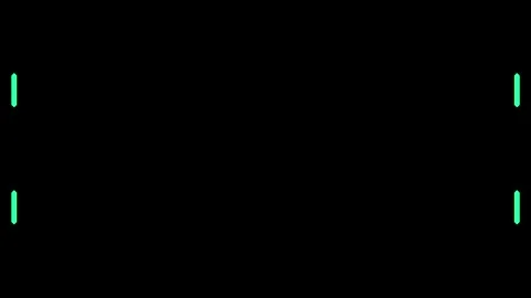 Square with dashed lines, neon glowing green rectangular frame, horizontal .. 動画素材 270314983