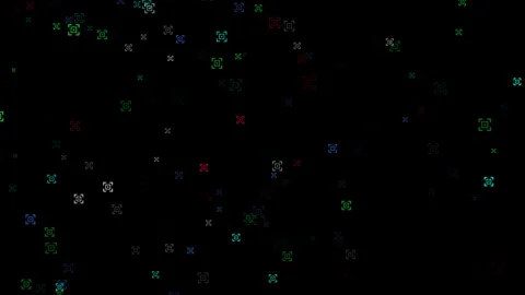 Square data technology glowing neon animated background Stock Footage 346802781