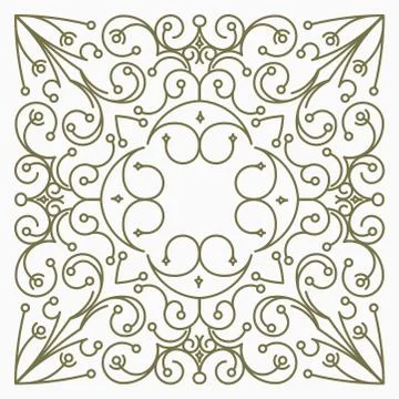 Square decorative element Stock Illustration