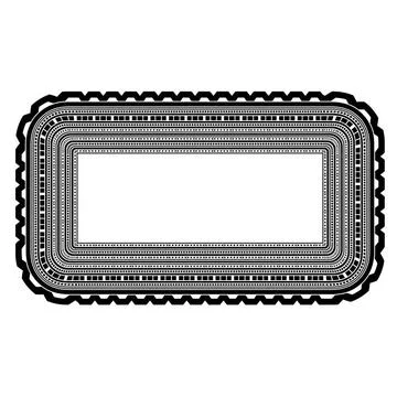 Square Decorative Frame Isolated Square Decorative Frame Isolated on White... Foto stock