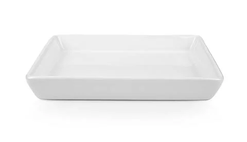 Square Deep Plate on white background. Foto stock