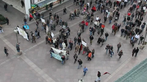 Square demonstrations 스톡 동영상 8508502