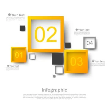 Square design infographic Stock Illustration