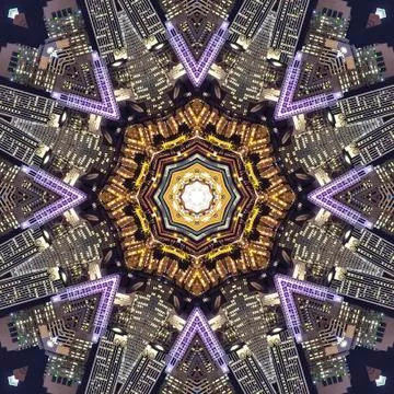 Square Design pattern and symbol made from San Francisco Foto stock