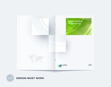Square design presentation template with colourful rectangles shadows. Abstract Illustrazione stock