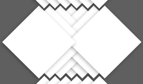 Square design template created by overlaping with border in gray Stock Illustration