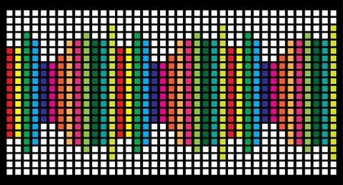 Square diagram chart equalizer design isolated on black background Stock Illustration