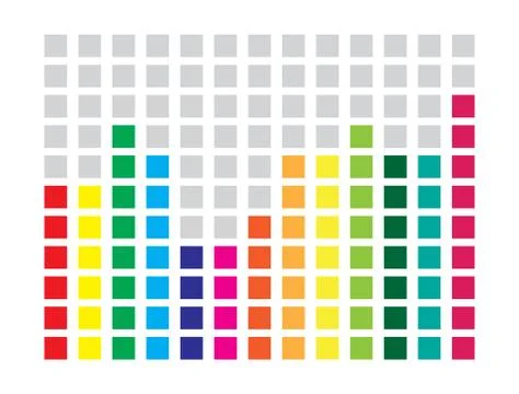 Square diagram equalizer chart design isolated on white background Stock-Illustration