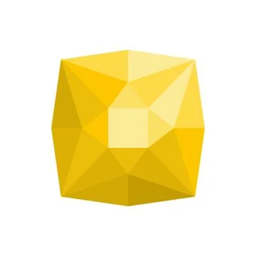 Square diamond icon, flat style. Stock Illustration