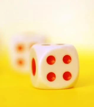 Square dice Stock Photos