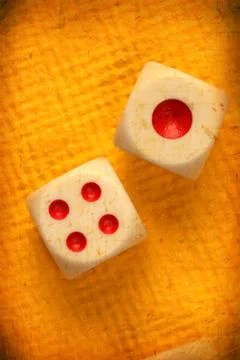 Square dice Stock Photos
