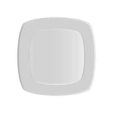 Square dinner plate pattern. Vector illustration on a white background. Stock Illustration