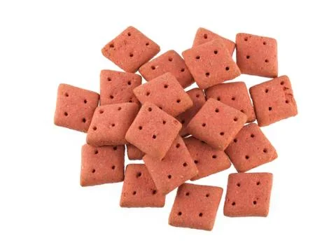 Square  dog biscuits Stock Photos