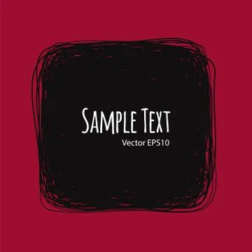 Square Doodle Vector Background Stock Illustration