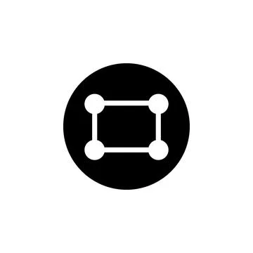 Square with dots icon. Element of minimalistic icon for mobile concept and web Stock Illustration