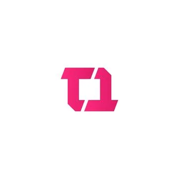 Square double t logo tt icon simple usage logo Stock Illustration