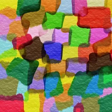 Square drawings with a brush Stock Illustration