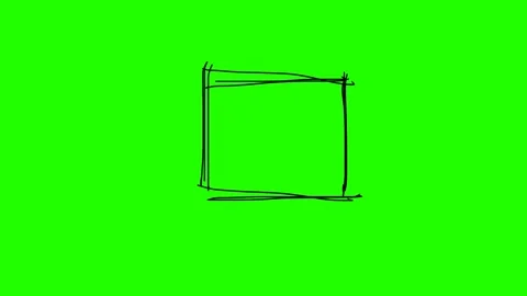 Square drawn and animated on the green screen Stock Footage 221100701