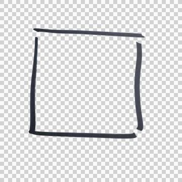 A square drawn with black marker イラスト素材
