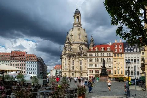On the square in Dresden Stock Photos