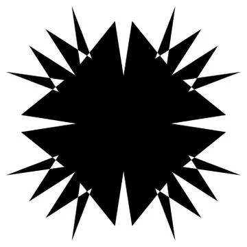 Square element with zig-zag, criss-cross distortion on white. Abstract geomet Stock Illustration