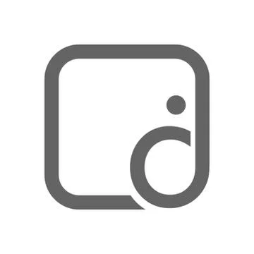 Square Elephant Custom Letter D Symbol Logo Design Stock Illustration
