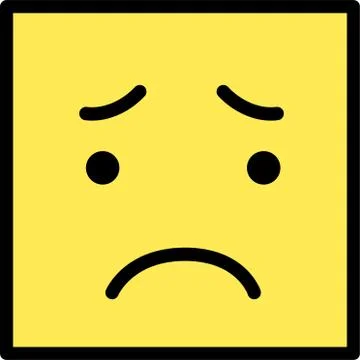 Square emoticon icon Stock Illustration