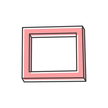 Square empty frame border simple picture framing Stock Illustration