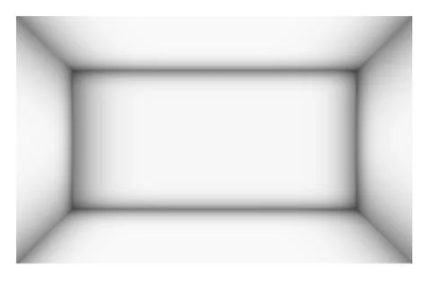 Square empty room with shaded white walls Stock Illustration