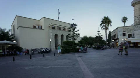Square, evening, Greece Stock Footage 105938651
