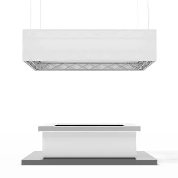 Square exhibition stand Illustrazione stock