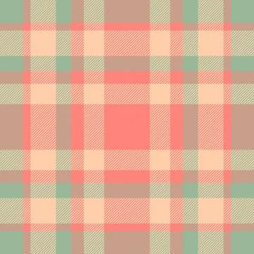 Square fabric pattern seamless, border vector texture check. Flannel plaid .. Stock Illustration