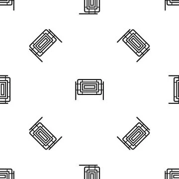 Square fence pattern seamless black イラスト素材