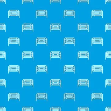 Square fence pattern seamless blue Ilustração Stock