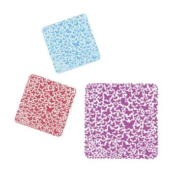 A square figure from a cloud of butterflies Stock Illustration