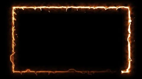 Square Fire Frame Stock Illustration